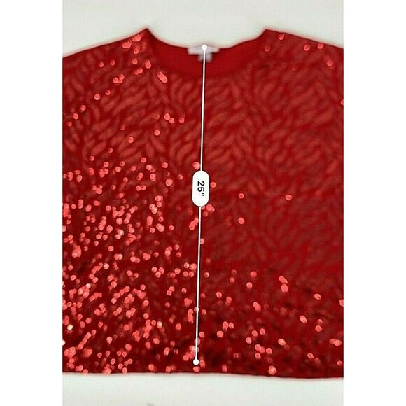 Cathy Daniels Women's Red Blouse Short Sleeve Print Business Size 3X - Picture 6 of 6